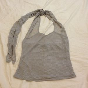 Express halter top in grey with dots